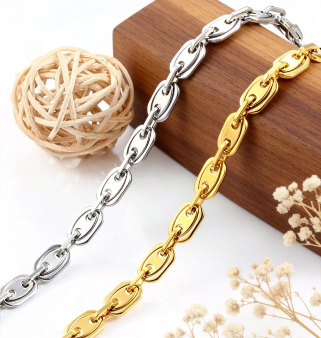 8-shaped Button Chain,18k Gold Chain,8mm Chain,sell by Size and Length ...