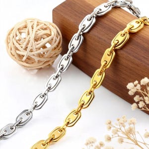 8-Shaped Button Chain,18K Gold Chain,8MM Chain,Sell By Size And Length,DIY Necklace Bracelet Accessories Chain,Bag Chain
