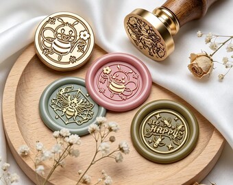 Bee Themed Wax Seal Stamp,Honeybee Sealing Wax Seal for Wedding Invitation,Envelope Sealing,Scrapbooking,Journal Craft,Bee Lover Gift