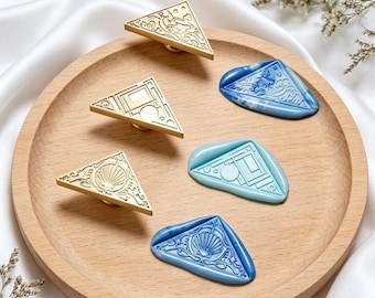 Triangle Series Wax Seal Stamp,Flower Seal,Decorative Wax Seal for Wedding Invitation,Envelope Sealing,Journaling,Handmade Craft Gifts