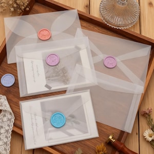 Translucent Series Envelope,Sulfuric Acid Paper Blank Envelope,Gift Card &Greeting Card Envelopes for All Occasions,High-Quality Stationery