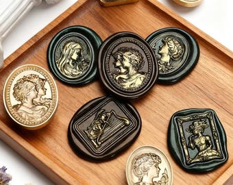 Angel Series Wax Seal Stamp,Portrait of Western Women Seal,Wedding Invitation Wax Seal,Envelope Decoration Seal,Gift Card Seal