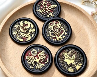 Western Myth Wax Seal Stamp,Death God & Ancient Greek Mythical Wax Seal,Wedding Invitation Envelopes Decor Seal,Witchcraft Stationery Gift