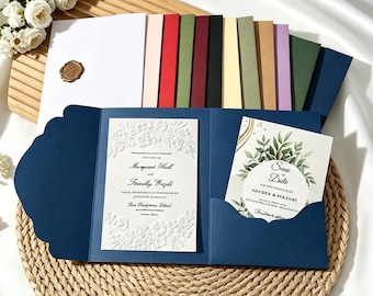 Luxury Trifold Envelopes,7.1x5.12in Colorful Envelope,Wedding Invitation Envelope,Bridal Shower,Party Stationery,Handmade Paper Envelopes