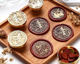 Lakzegelstempel Animal Series,Zegel elfen/bijen/vossen,Lakzegelstempelset bruiloftuitnodiging,Lakzegelstempelset bruiloft,Envelop decoratie zegel,Zegel vakantiecadeaukaart,Zegel vakantiecadeaukaart