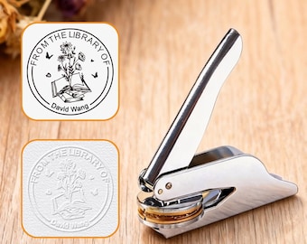 TOP SELLER,Custom Stamp,From the Library of Book Embosser Custom Personalized From the Library of Book Belongs to Ex Libris Book Lover Gift