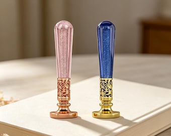 Glitter Resin Wax Seal Stamp Handle,Replacement Handle,Wedding Invitation Envelope Seal Accessory,Resin Handle for Letter Craft Stationery