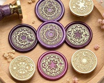 Magic Circle Wax Seal Stamp,Mystic Witch Sigil,Occult Pentagram Wax Seal,Envelope Seal,Wedding Invitation Decor,Witchcraft Stationery Gift