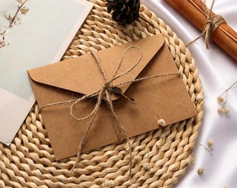 Set di buste in carta kraft, buste in carta kraft, buste per biglietti di auguri e cartoline per tutte le occasioni, set di buste per inviti di matrimonio