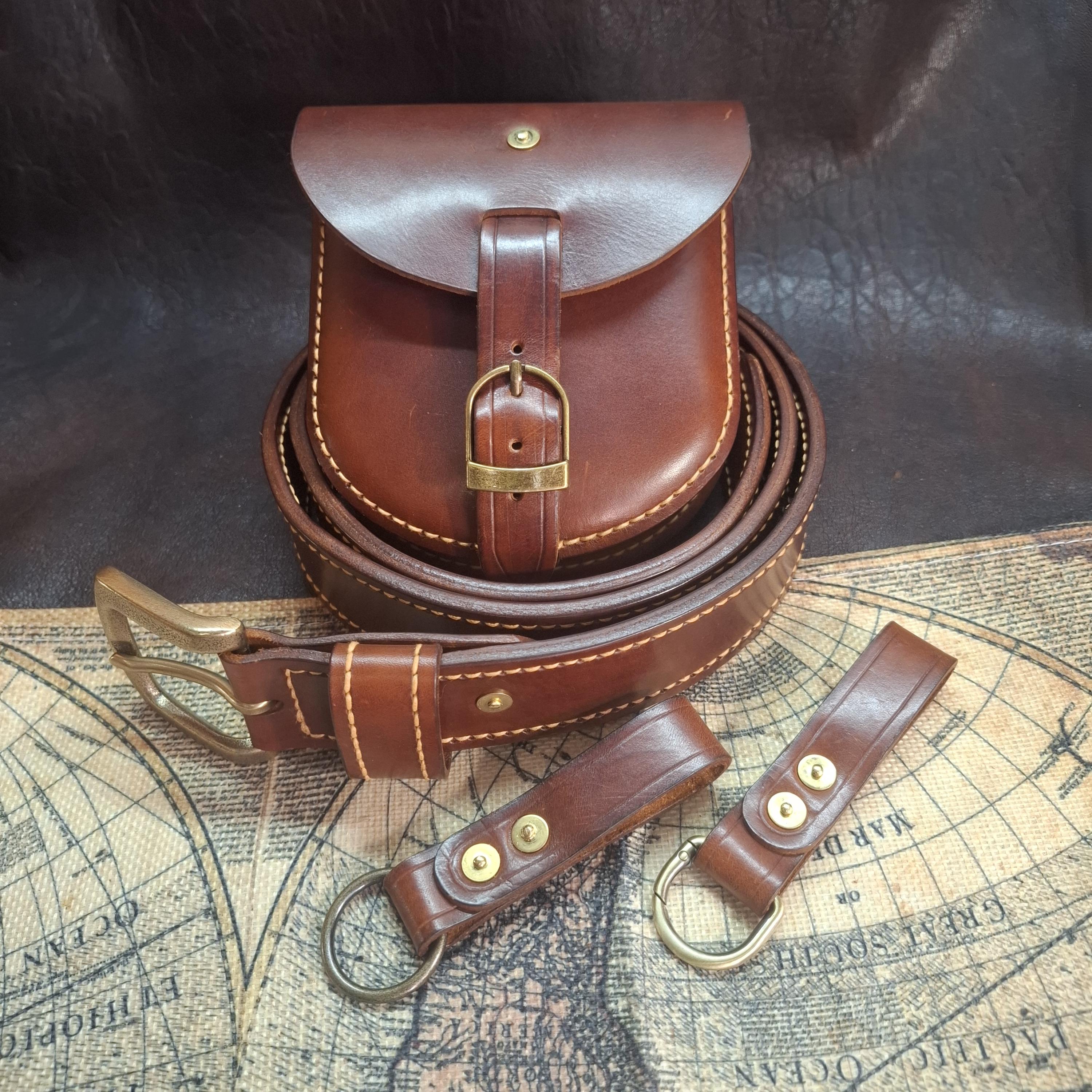 Vintage Enrico brown leather boho western saddle stitch filigree belt S Saddle Stitch Belt - Etsy UK main image 4