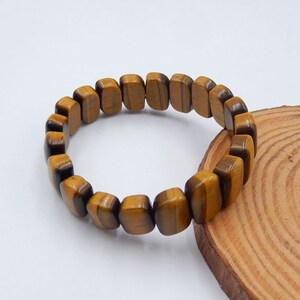 New!!!  Tiger Eye Bracelet, Gift, Natural Stone, 20cm In The Length, 15x10x7mm, 34.3g-C414