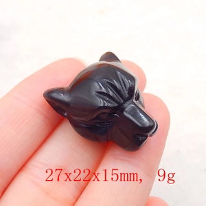 Hand Carved Black Onyx Panther Gemstone Pendant Bead, Black Panther Bead, Popular Gemstone Animal Pendant