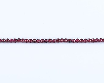 thumbnail image 2 of 5x8mm Dark Red Garnet Faceted Rondelle Beads - 15 Inch AAA Quality Loose Spacers 2 of 5