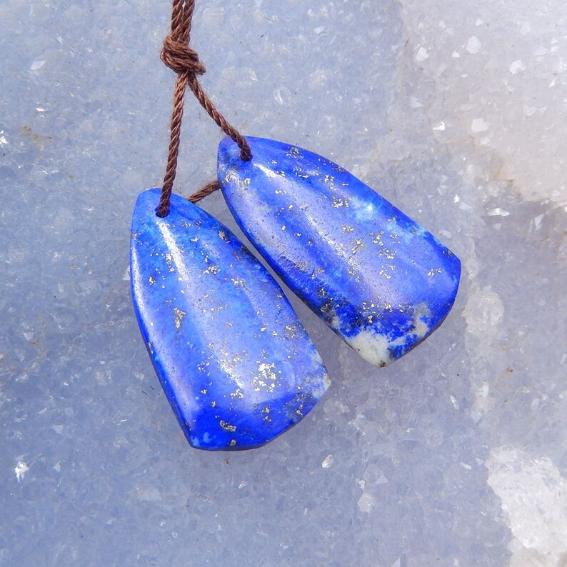 stone for Earrings making,27x13x4mm,5g-h4129 Nugget Lapis Lazuli Earrings Pair