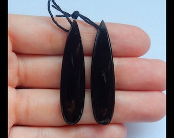 Wholesale,Obsidian Earring,Drop Earrings,Jewelry Set, 39x10x4mm,4.2g- Wholesale A