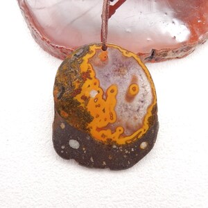 New Nugget Warring States Red Agate Gemstone Pendant, Gemstone For Jewelry Cabochon Making, 52x44x3mm, 14.3g-W13260