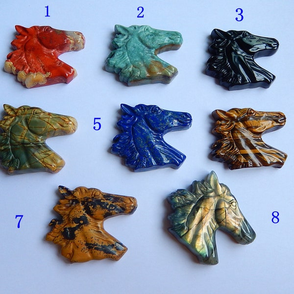 Horse Pendant,Wholesale, Kinds Of Gemstone Horse , Carve Horse Head Pendant,Jewelry,Animal Pendant,Horse Necklace Pendant,1 Pcs,44x40x8mm