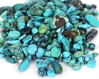 10g Natural Turquoise Chip Stones,Turquoise Rocks,Turquoise Nuggets,Turquoise Tumbled,Genunie Turquoise Bead,Great Matrix,Turquoise Crystals