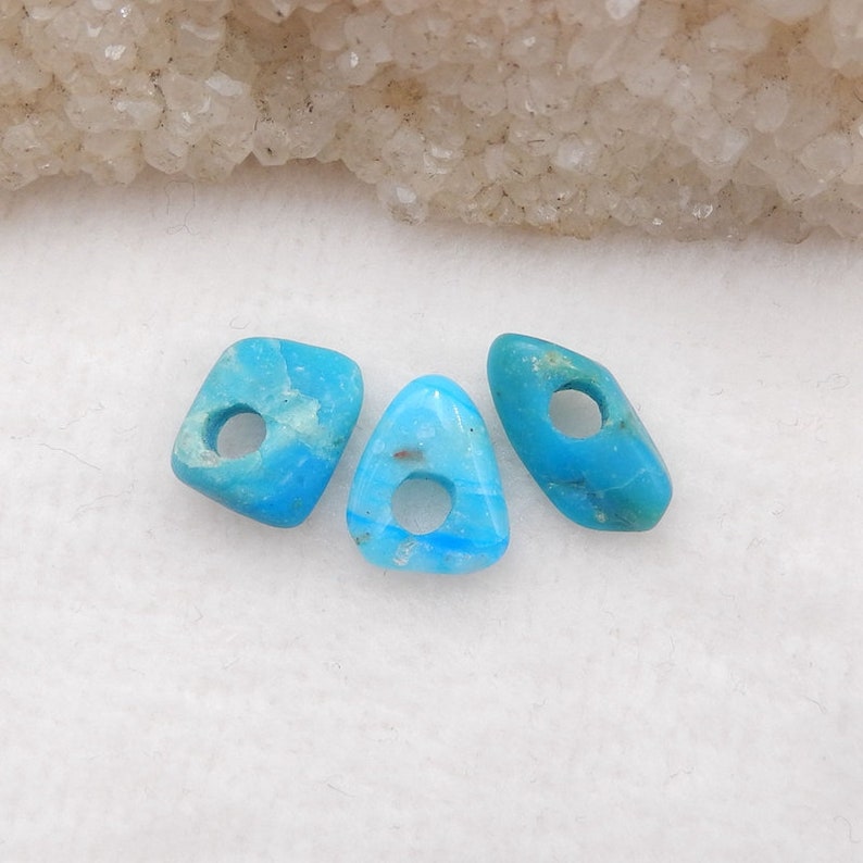 Sale 3 Pcs Blue opal Pendants Set,10-13mm,1g-h4082