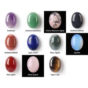 Cabochão oval com parte traseira plana de 6 x 8 mm-30 x 40 mm, cabochões polidos para joias