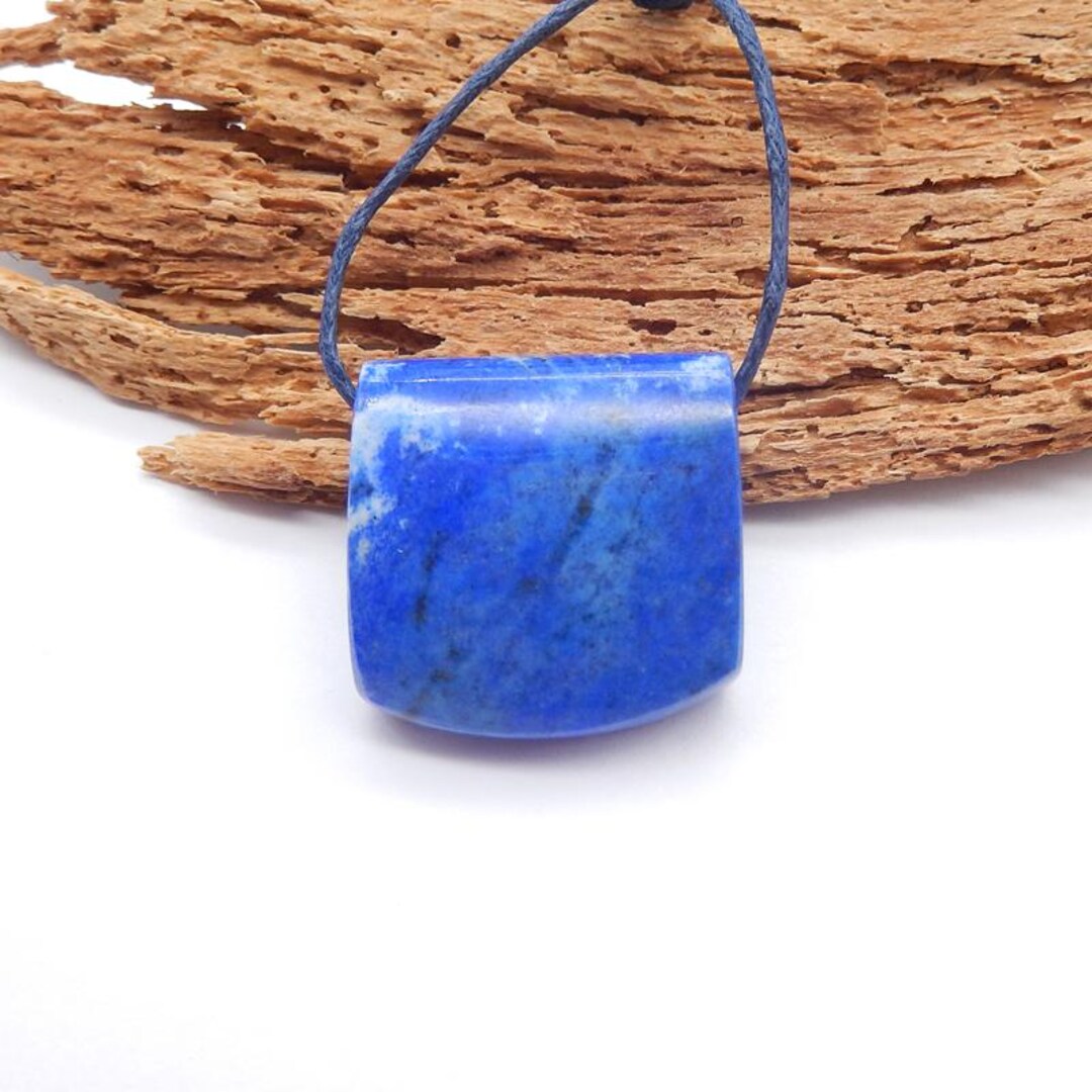 New Natural Lapis Lazuli Side Drilled Gemstone Pendant Bead, 22x22x11mm ...