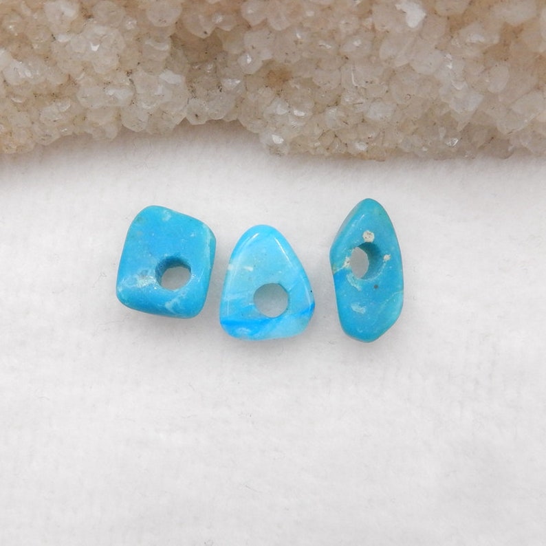 Sale 3 Pcs Blue opal Pendants Set,10-13mm,1g-h4082