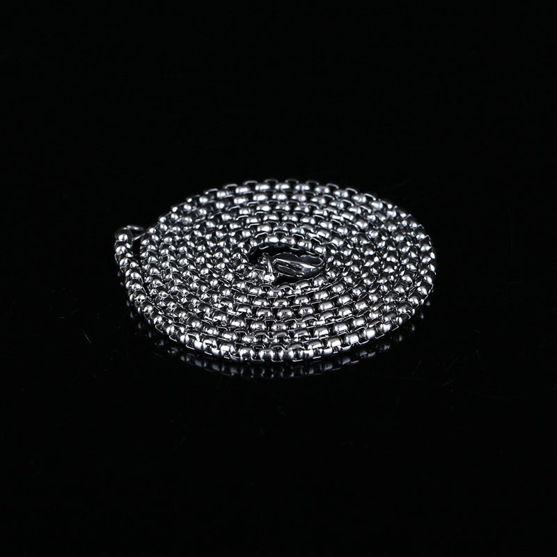 Collana con testa di lupo, ciondolo lupo mannaro, gioielli con animali in acciaio inossidabile con catena in corda da 3,3 mm - Italia