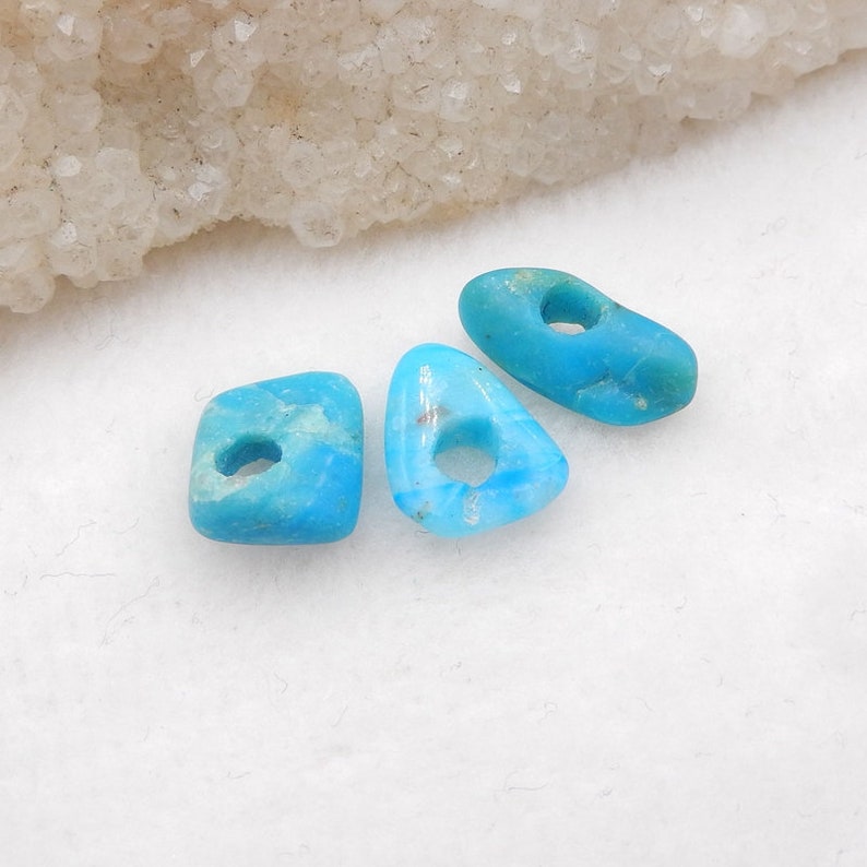 Sale 3 Pcs Blue opal Pendants Set,10-13mm,1g-h4082