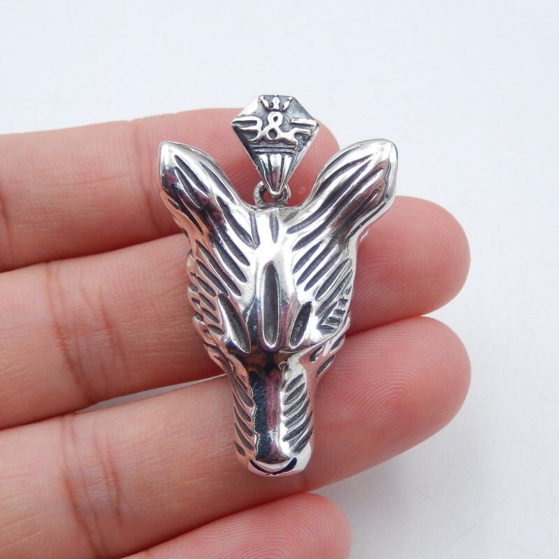 925 Sterling Silver Pendant, Wolf Head Necklace, Wolf Head Pendant, Silver Animal Pendant, 33x23x10mm, 11.2g-J736 - Etsy Polska 925 Sterling Silver Pendant, Wolf Head Necklace, Wolf Head Pendant, Silver Animal Pendant, 33x23x10mm, 11.2g-J736 - Etsy Polska