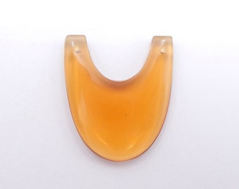 Nuevo colgante de cuarzo amarillo, colgantes de doble orificio, 30x26x5mm, 6.1g-Z018