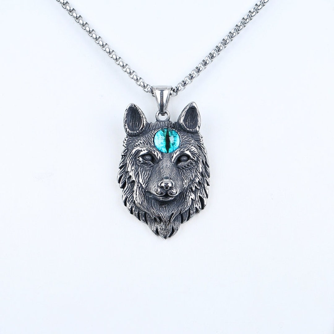 Collana in acciaio inossidabile con dente di lupo - Rock & Spark