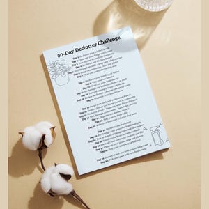 30 dagen opruimuitdaging afdrukbaar | Minimalistische opberger voor in huis | Tracker voor directe download