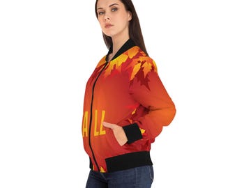 Women's Fall Bomber Jacket (AOP)