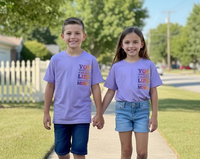 Youth Heat Press T-shirt With Positive Affirmation Words