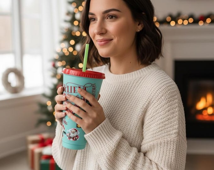 Color Changing Tumbler With Christmas Decoration 20oz