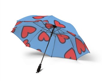 Heart Print Foldable Umbrella