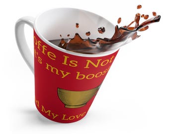 Red Latte Mug For Coffee Lovers