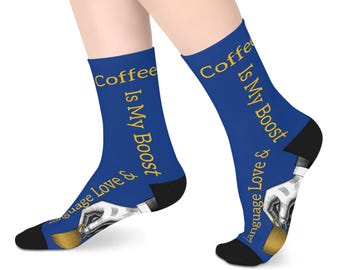 Coffee Love Language Mid-length Socks