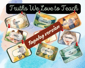 JW Ministry Flashcards - Tagalog | Kids & Publisher Bible Teaching Aids | 9 Sets Bundle