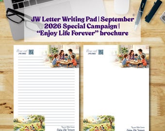 JW Letter Pad Stationery: September 2026 Campaign, A4/Letter PDF (Instant Download) - Version 4
