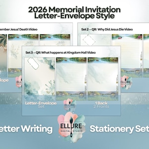 JW Letter-Envelope for 2026 Memorial Invitation | Printable JW Ministry Letter | A4 Size
