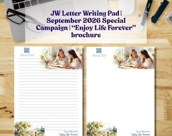JW Letter Pad Stationery: September 2026 Campaign, A4/Letter PDF (Instant Download) - Version 3