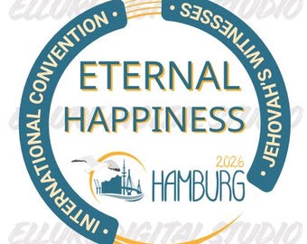 JW 2026 International Convention Eternal Happiness Logo Bundle | 20 Digital Designs | HAMBURG GERMANY