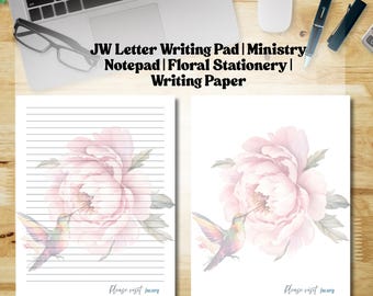 JW Letter Writing Printable | Ministry Stationery | A4 & Letter PDF | Instant Download