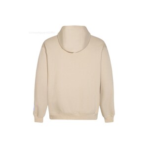 May include: A beige hoodie with a drawstring hood, long sleeves, and a ribbed hem and cuffs. The back view of the sweatshirt is shown against a white background. The text "UnisexApparelGifts" is visible in the upper left corner.