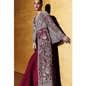 Hand embellished shirt with trouser, Pakistani indian party wear dress