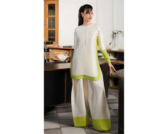 Pakistani Silk Farshi Shalwar Suit – Luxury Designer Outfit | Made to Order