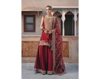 Hand embellished party wear dress , Pakistani indian festive wear