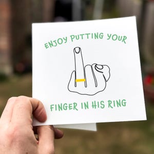 Funny Engagement Card: Rude Congrats Card for Gay Wedding