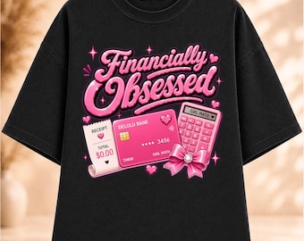 PNG de obsesión financiera, PNG de matemáticas para chicas, PNG de cita divertida sobre compras, diseño de terapia de compras, camiseta gráfica coqueta, descarga instantánea